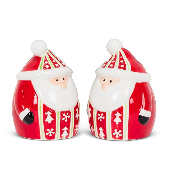Jolly Santa Ceramic Salt & Pepper Shakers - Picture 2 of 5